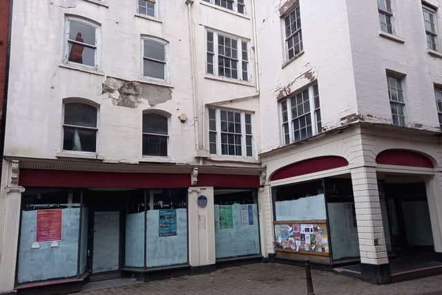 The empty building in King Street, Ludlow, that used to be occupied by Costa Coffee. Picture: LDRS