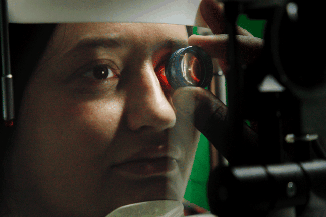 Eye test being completed
