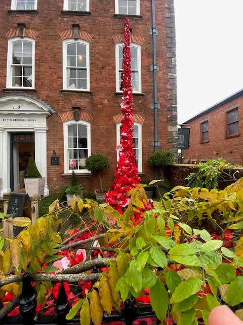 Residents asked to expand Ludlow's 'poppy waterfall' for Remembrance Day
