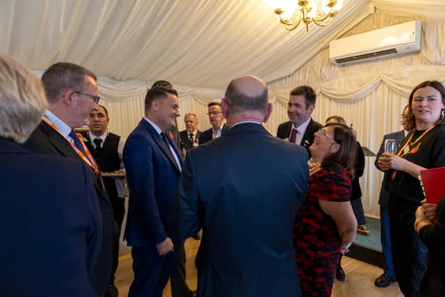Health Secretary Wes Streeting (pictured centre left) at the parliamentary event for Lingen Davies' Sunflower appeal