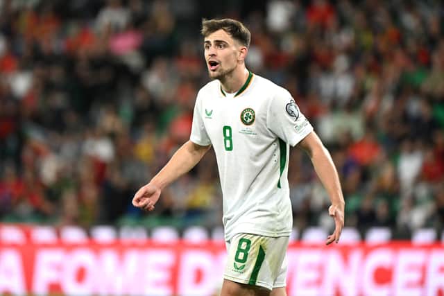 Albion's Jayson Molumby in action for Republic of Ireland