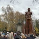 The Fighting From Home statue unveiled on Remembrance Sunday in Cradley Heath. Photo: Matthew Cooper/PA