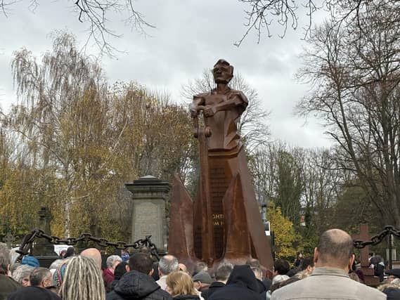 The Fighting From Home statue unveiled on Remembrance Sunday in Cradley Heath. Photo: Matthew Cooper/PA