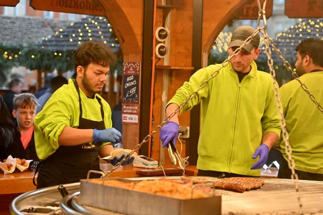 Staff will be busy working in the different stalls, including the iconic Bratwurst stalls