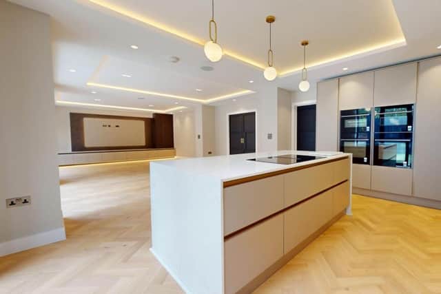 The open-plan kitchen is a highlight. Picture: Mannleys/Rightmove