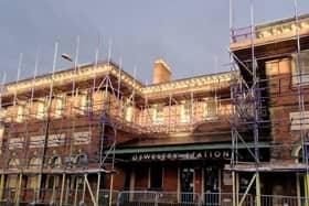 The Cambrian Railway building in Oswestry during the refurbishment project 
