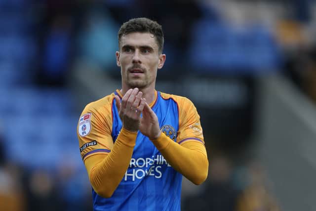 Josh Ruffels had a great early chance for Shrewsbury Town