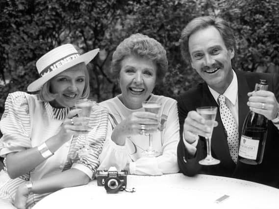 Tony Adams with his Crossroads co-stars Noele Gordon and Jane Rossington