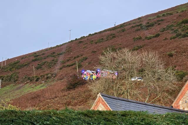 Emergency services at the scene - picture Steve Weaver