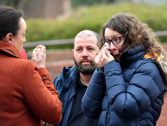 Kayleigh Griffiths and her husband Colin at the publication of the Ockenden Inquiry into SaTH's failings.