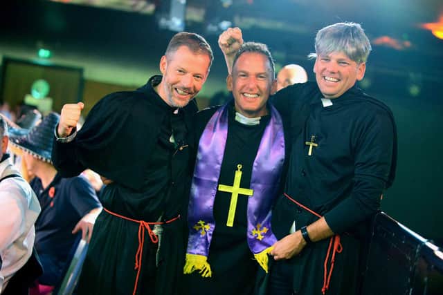 From left: Anthony Hadfield, Richard Poole and Giles Nutkins (2017)