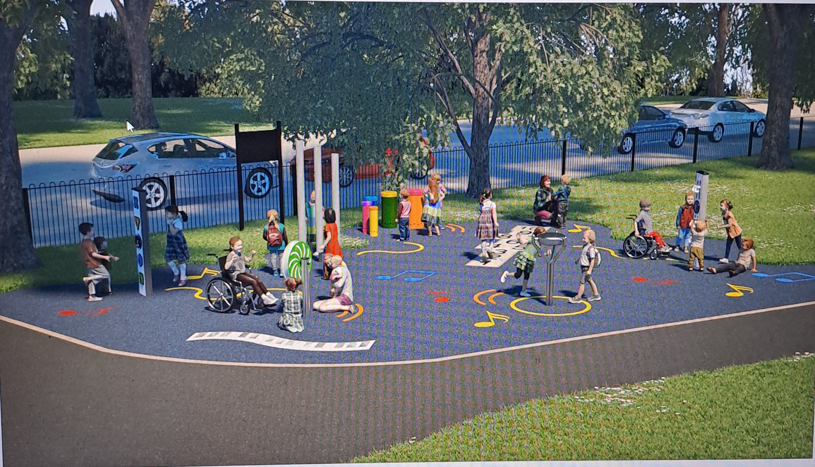 Outdoor gym, musical instrument and sensory play area on the way in ...