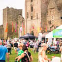 Ludlow Castle is also home to the popular Ludlow Food Festival, pictured here in 2023
