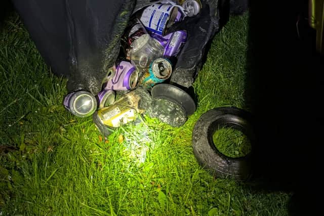 The wax had started a fire in the wheelie bin. Picture: Ellesmere Fire Station.