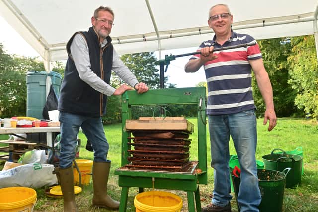 Jonathan Riston and Nick Downes (of Broseley's Downes Greengrocers).