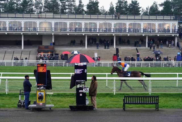 The letter said MPs are not advocating for a tax rise on the British horseracing sector. Pictured is Ludlow Racecourse