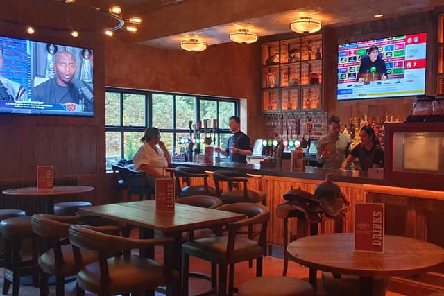 The bar is a nice way to start your evening, with cold drinks and sports aplenty