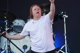Lewis Capaldi performing on stage