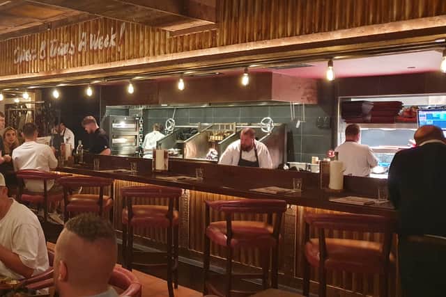 The kitchen team work their magic on the different meals