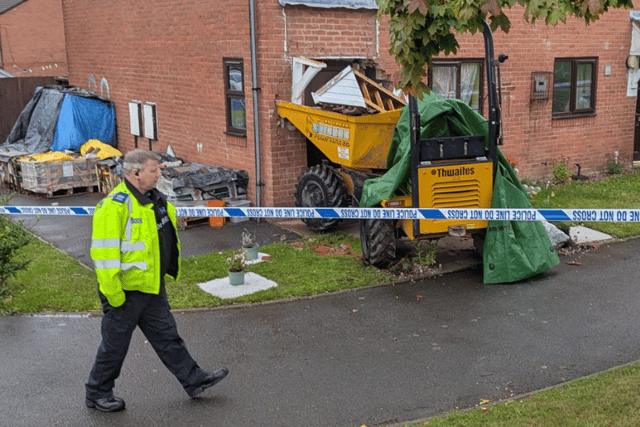 The scene in Mullinder Drive