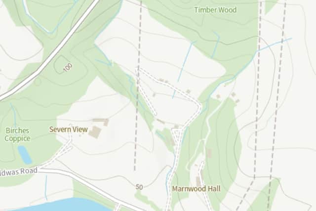 The site is a grassed clearing surrounded by wooded areas overlooking the River Severn. Picture: Telford & Wrekin Council