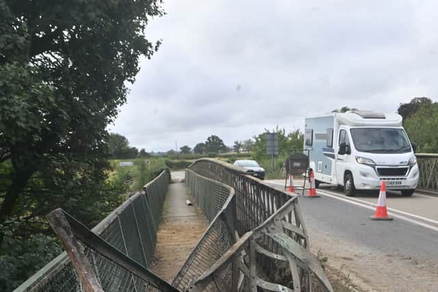 Onibury, near Ludlow, after the collision on Monday evening