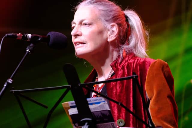 June Tabor performs with Oysterband at Shrewsbury Folk Festival. Photo: John Hooper