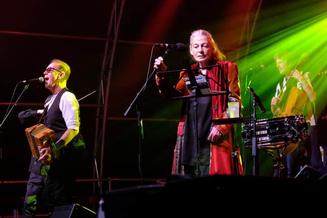 June Tabor performs with Oysterband at Shrewsbury Folk Festival. Photo: John Hooper
