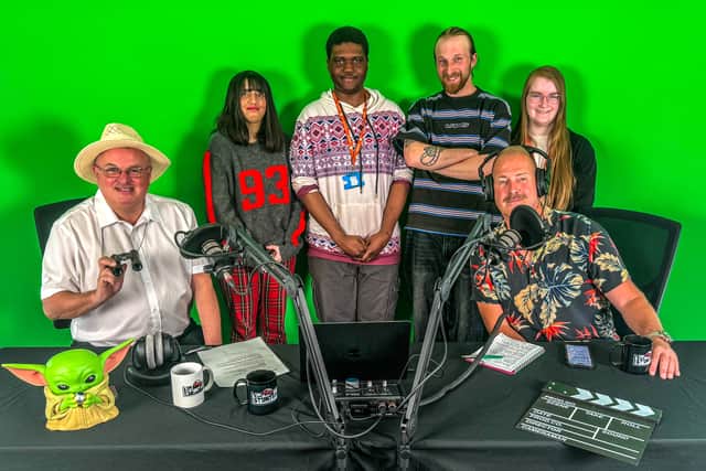 Hosts Carl Jones and Justin Pearson with Mikayla Stephens, Aaliyah Fiyaz, Obed Nsowaah Cudjoe and Andy Galloway.