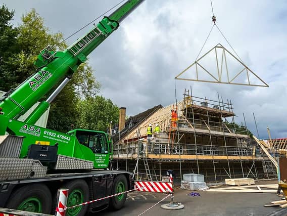 Work underway on alterations at the former Prior's Lodge pub, set to become a branch of Hickory's Smokehouse in Telford (Pic: Hickory's)