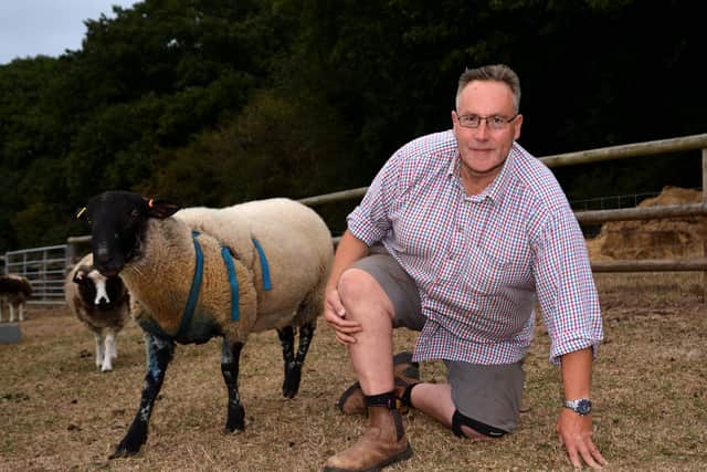 Sheep farmer Edward Garrett from near Wellington. Shropshire's farmers are facing their worst  drought for almost 50 years.