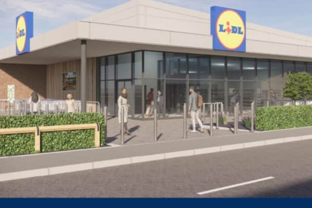 A 3D image of a proposed new Lidl store in Bicton Heath, Shrewsbury. Picture: Lidl