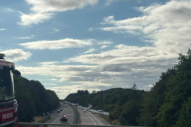 The closed M54 - picture Craig Jackson SFRS