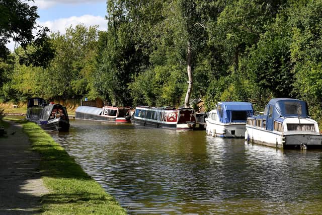 The view from the pub is a nice one, overlooking the canal