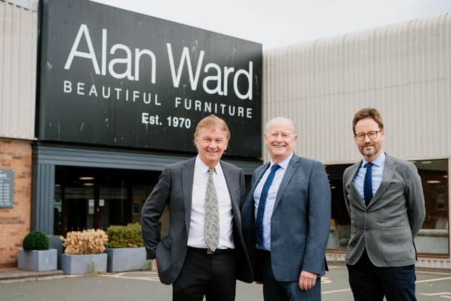 Edward Shotton, Robert Shotton and John Shotton of Cousins when they bought furniture retailer Alan Ward in Shrewsbury during the pandemic