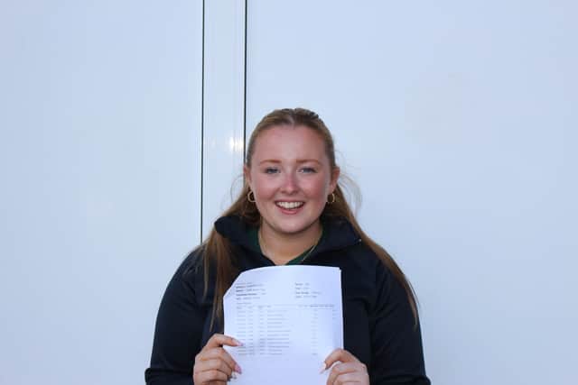 Halle Trigg achieved three A grades at Newtown High School and has accepted a place to study Medicine at the University of Liverpool