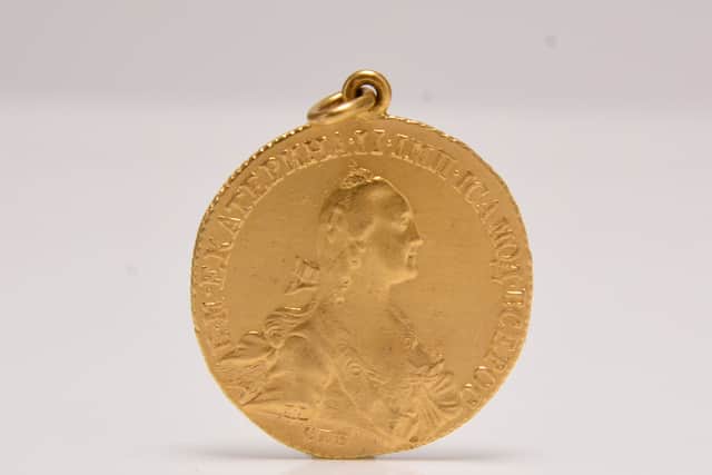 Alexander III gold 10 Roubles, dated 1893, sold for £16,000