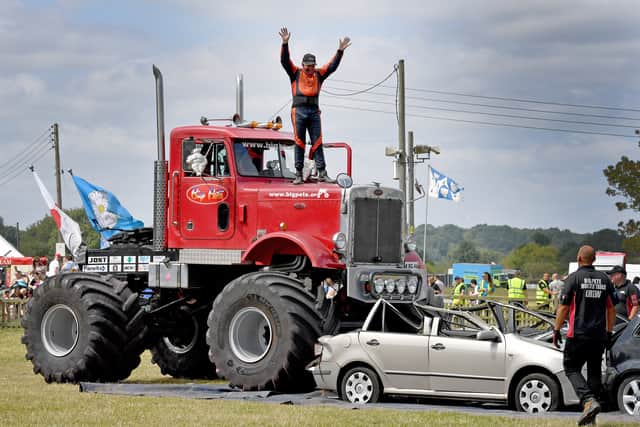 The stunning monster truck display took centre stage.