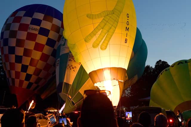 Pictures from the Night Glow at Oswestry Balloon Carnival. Photo: Tim Thursfield