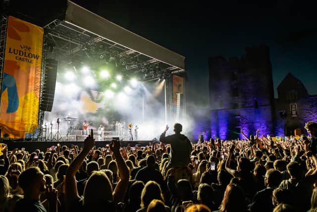 Jess Glynne performs at Ludlow Castle. Picture: Andy Hughes