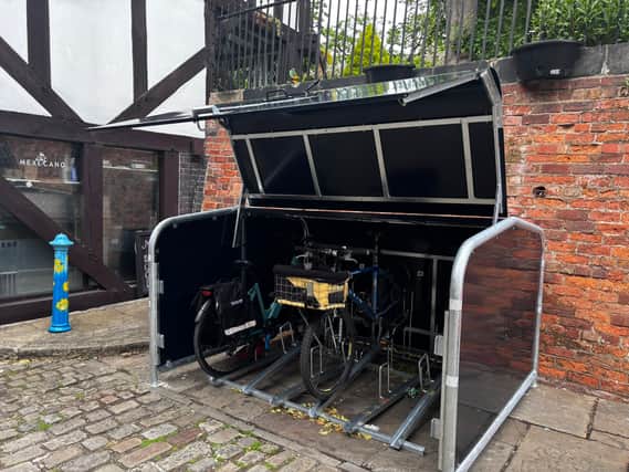 Cycling Pod Shrewsbury Cycle pods success hailed with public suggestions invited