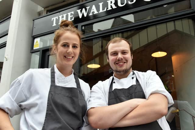 Carla and Ben The Walrus, in Shrewsbury