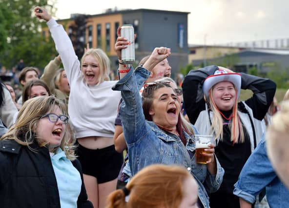 Celebrations in Telford after England win the Euros