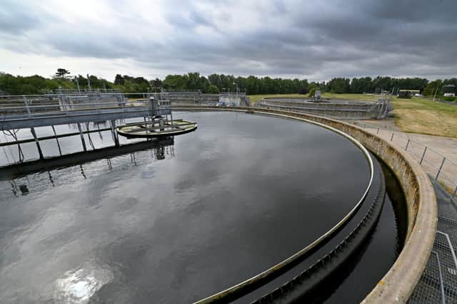 The wastewater goes through several processes during treatment