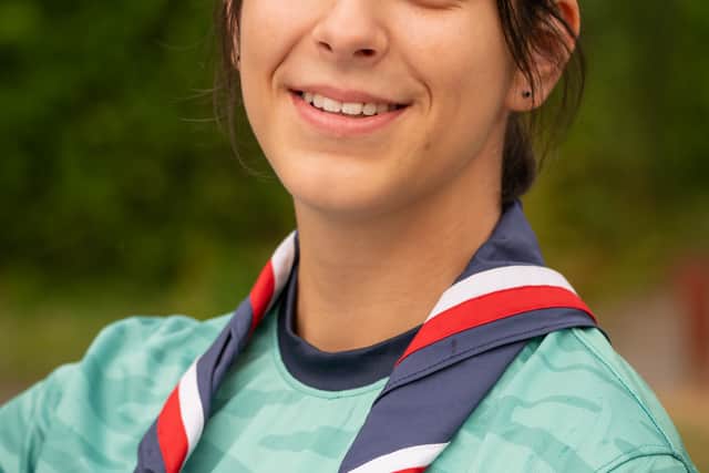 Oriana Rowe, 23, a Shropshire Scout representing the UK in Portugal