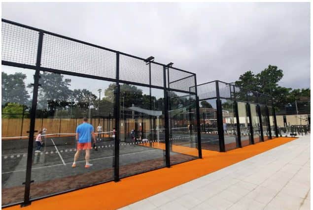 Padel is a cross between squash and tennis