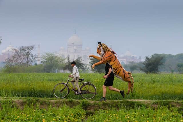 Paul Goldstein training in India. Photo: Paul Goldstein/SWNS