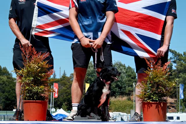 Max Glover from Market Drayton and his border collie, Sushi