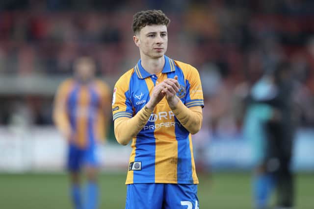 Callum Stewart joined Shrewsbury from non-league side Leamington in January.