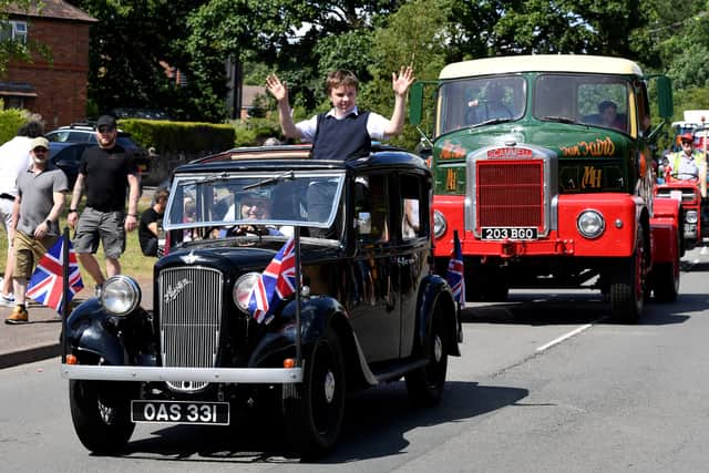 Vintage vehicles were admired by the crowd at Shifnal Carnival
